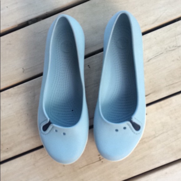 pale blue ballet flats